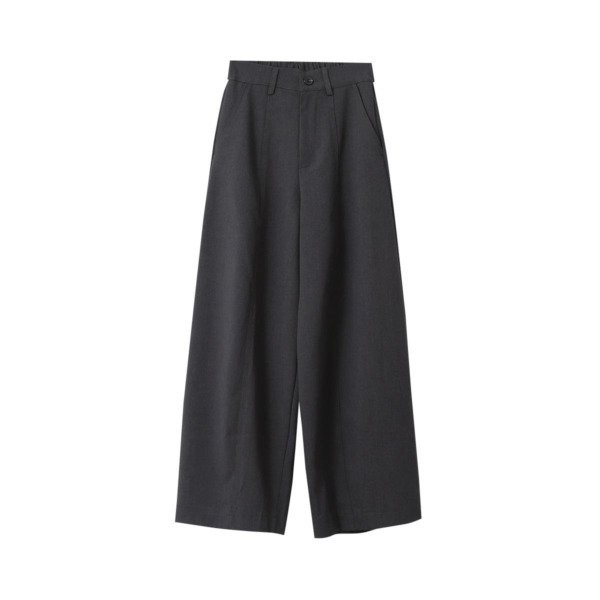 

Oufen Wabi-Sabi High-Waisted Scimitar Pants – 2025 Autumn Straight-Leg Wide-Leg Casual Pants for Women M
