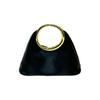 Retro Niche Design French Elegant Handbag Metal Ring High-end Soft Genuine Leather Tote Bag