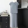 Yuzhaolin Summer Embroidered Loose Polyester Two-Piece Set for Women