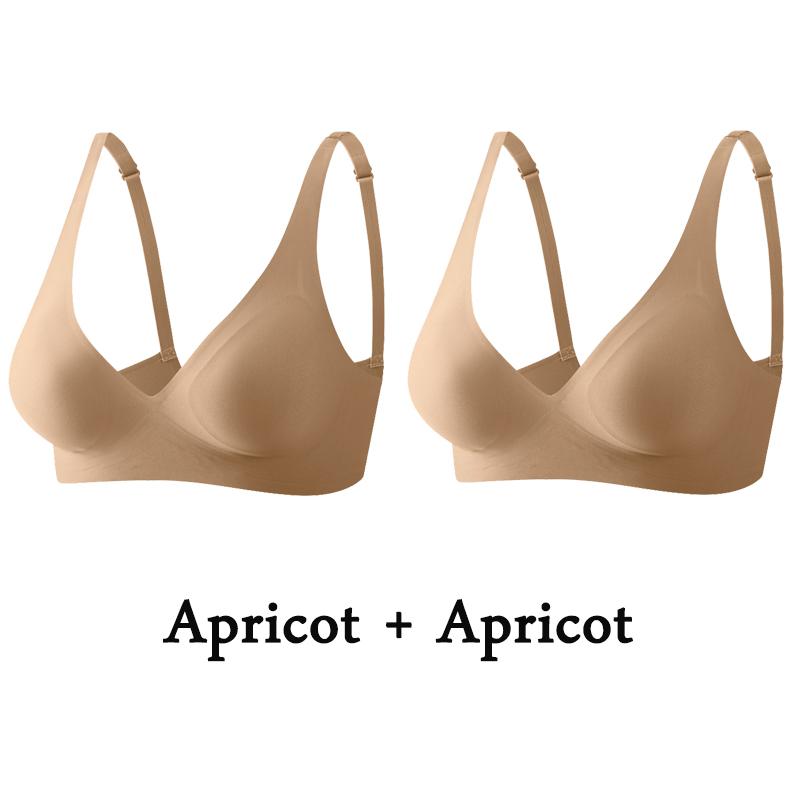 Biustonosz damski 2PCS Plus Size Sexy biustonosze bezszwowe biustonosze bez fiszbin miękka bielizna damska intymna bielizna damska duży biustonosz L-5XL