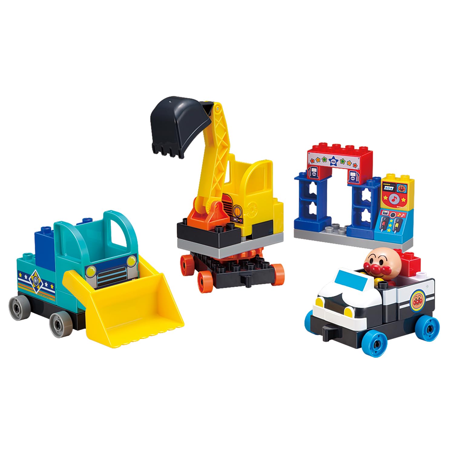 Blocklabo Block Lab Working Vehicle Anpanman Vehicle Block Bucket [BANDAI] Collection!