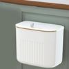 Hanging Trash Can with Lid Food Waste Bin Kitchen Compost Wall Mount Garbage for Countertop