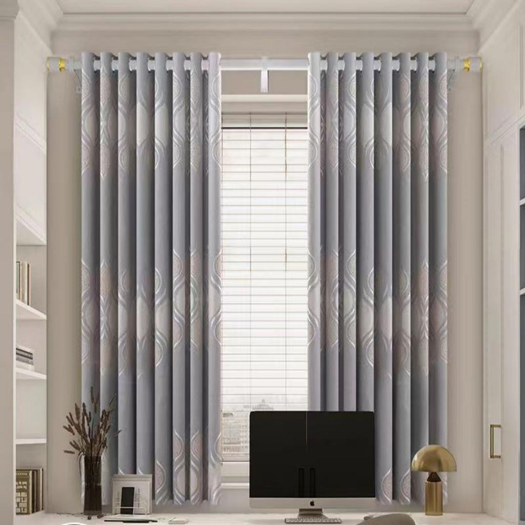 Jacquard Bamboo Leaves Full Blackout Curtains Boutique Curtains Window Screens