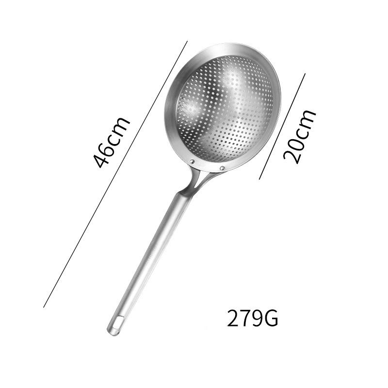 Thick Mesh Grid 304 Stainless Steel Oil Skimmer Vegetables Colander Soy Milk Strainer Pot Food Filter Spoon Kitchen Gadgets