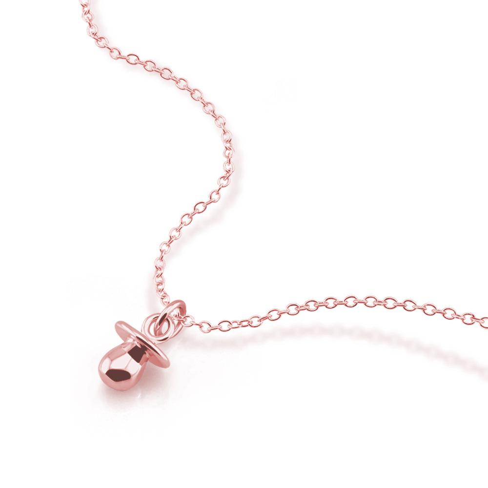 

Direct Sales Creative Pacifier Pendant Necklace Korean Woman Cold Wind Collarbone Chain Platinum-Plated Jewelry 41cm