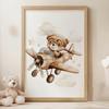 Plakat Latajacy Miś Plakat Latajacy Miś, 30X40 Cm, Rama Aluminiowa Złota, Papier Matowy 230 Gsm