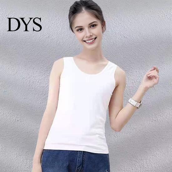 Relaxed Fit Tank Top Women Vest Round Neck Sleeveless Slim Loose Tops Solid Color Quick-Drying Bottoming Streetwear Casual