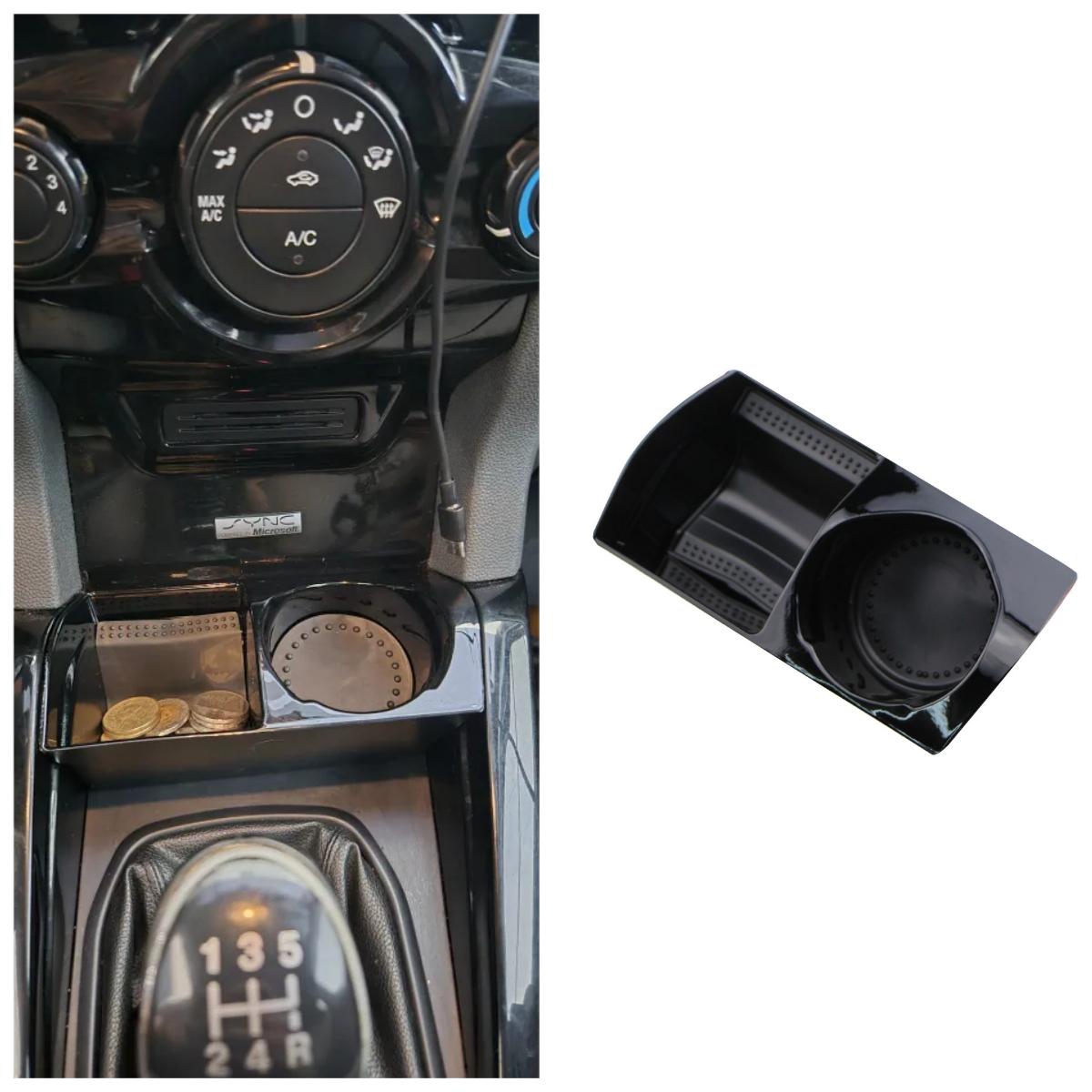 

For Ford Ecosport 2013 - 2017 LHD ABS Car Center Console Storage Box Case Container Stowing Organizer Interior Accessories чорний