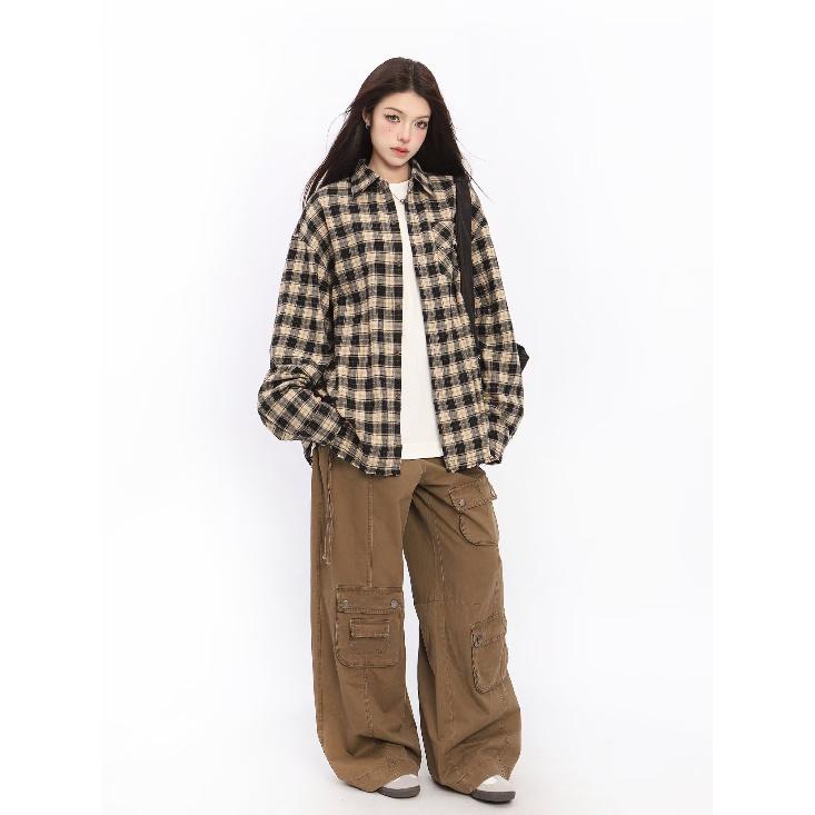 2024 Letter Long Sleeve Shirt Japanese Hong Kong Style Ins Loose Shirt Boys Summer Trendy Versatile Casual Coat