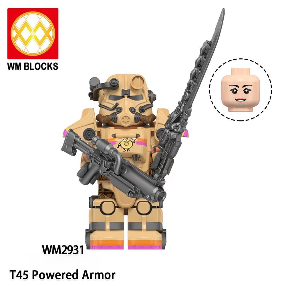 WM6209 Anime Games Bricks Dolls Blade Shield Soldier Angel Assembly Toys Building Blocks Collection Toy Model for Children