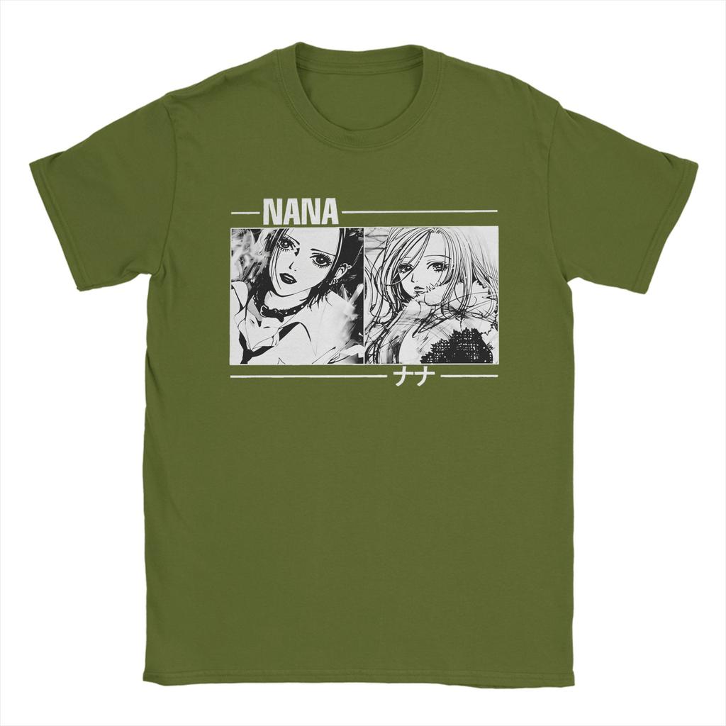 Nana Anime Sketch TShirts Men Women Osaki Kawaii Cartoon Funny Cotton Tee Shirt Crew Neck Short Sleeve T Shirt Plus Size Tops