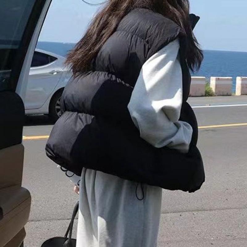 Updated Korean Version of White Duck Down Comfortable Fit Down Vest Womens Autumn and Winter Thickened Coat