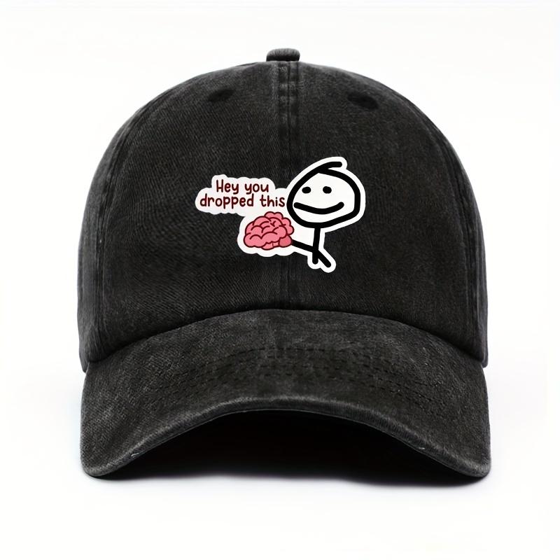 

Fun cartoon printed baseball cap adjustable for both men and women,suitable for summer sun protection,lightweight and breathable Adjustable чорний