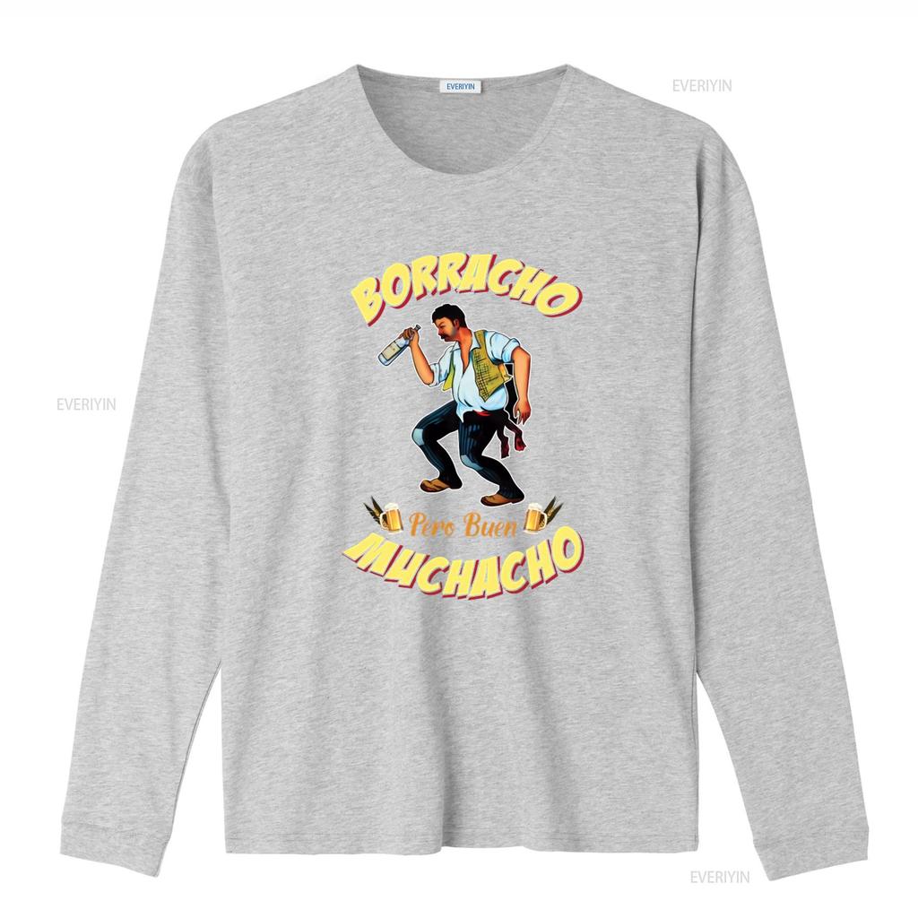 Borracho Pero Buen Muchacho Funny Mexican Loteria T Shirt Good Boy Design for Unique Style Vintage Washed Slightly Breathable