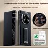Wristband Stand Case for Huawei Mate X6 - Classic Edition Central Axis Protective Anti-Drop Leather Ultra-Thin Magnetic Full-Cover Front
