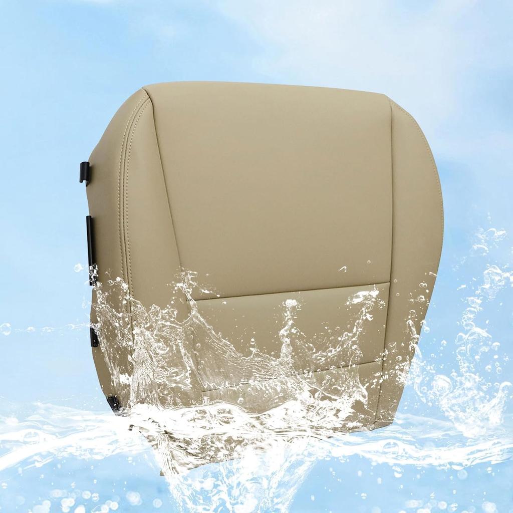 Driver Side Bottom Microfiber Leather Seat Covers Beige Tan Left Compatible with Acura MDX 2007 2008 2009 2010 2011 2012