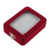 Rood fluweel Cadeau Sieraden Doosje Etui Display Houder voor Ring Armband Armband Oorbellen