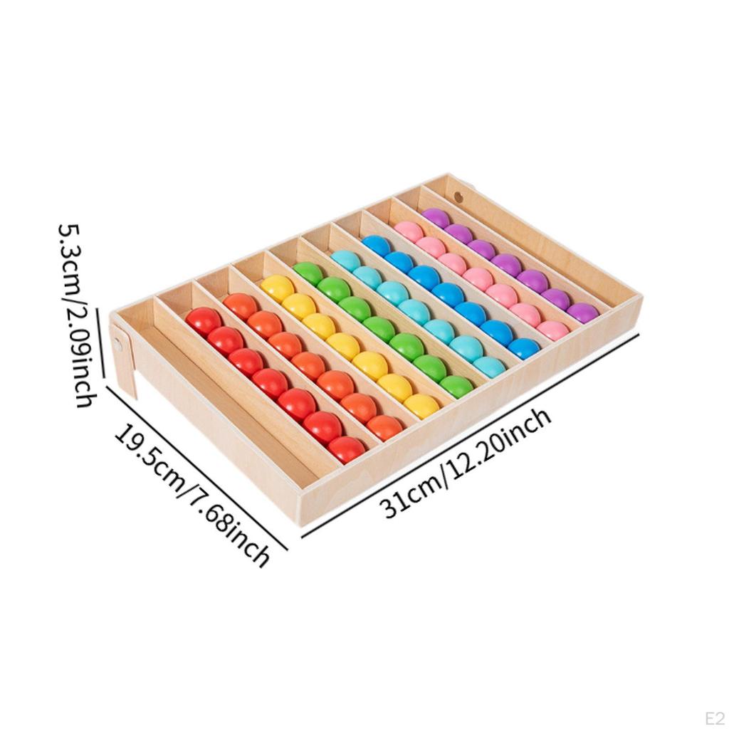Farbsortier-Ballspiel Regenbogenbälle Sensorisches Spielzeug Lernspielzeug Gastgeschenke für