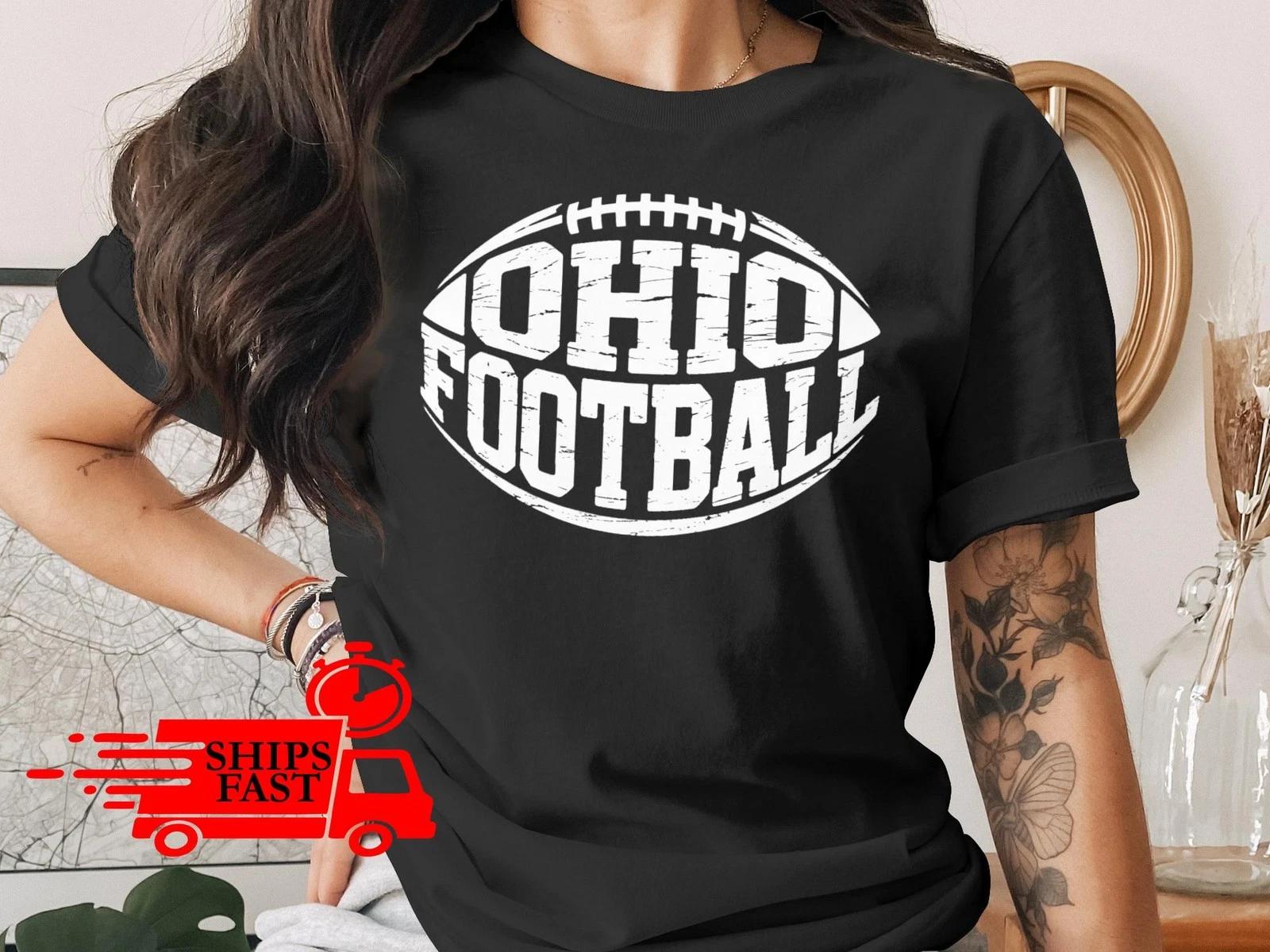Ohio Football T-Shirt Comfort Colors Distressed Design State Pride Fan XL