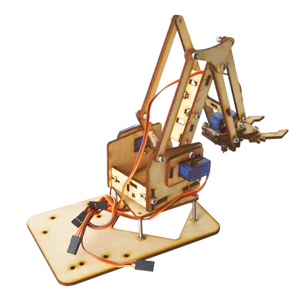 Robot Arm Kit, SG90 Servo Motor, 4DoF, Lightweight, Assembled DIY Mechanical Arm, Compatible with SNAM1500