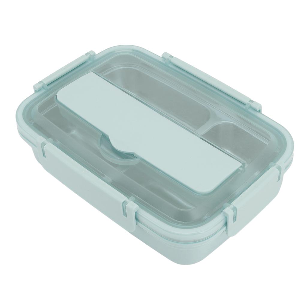 Lunch Box 3 Compartments 304 Stainless Steel Plastic Matching Spoon Chopsticks Portable Lunch