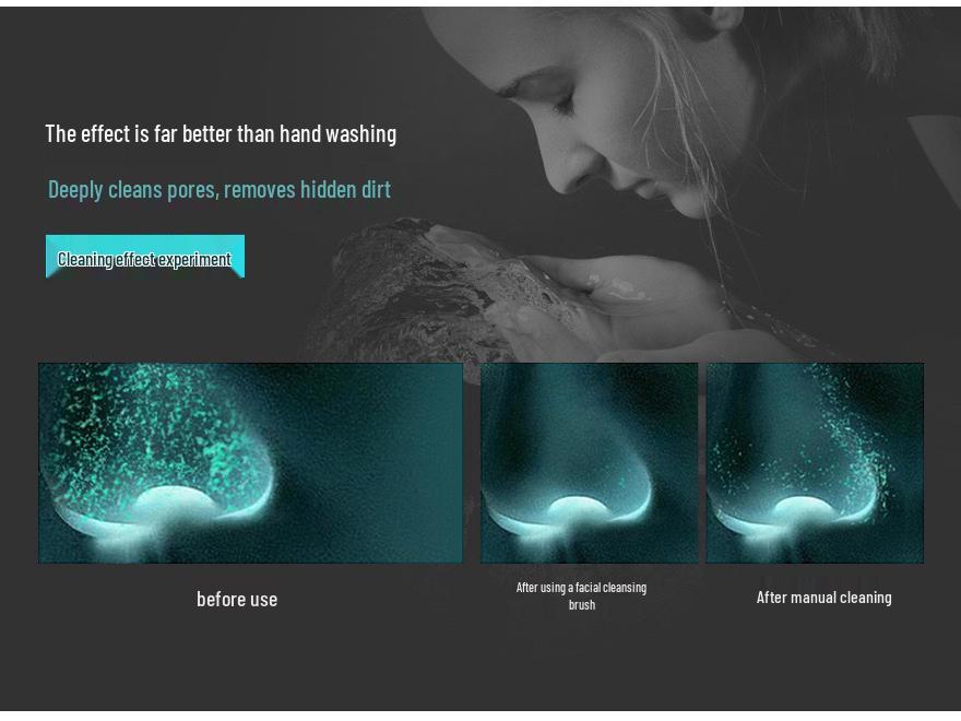 Silicone Waterproof Electric Facial Cleansing Brush for Women