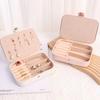 Portable Travel Jewelry Box Necklace Earrings Ring Jewelry Organizer Display Pu Leather Storage Large Capacity Jewelry Case E
