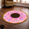 Chocolate Donut Food Circular Carpet Creative Home Decoration Daycare Children's Room Mat Circular Bathroom Kitchen Floor Mat