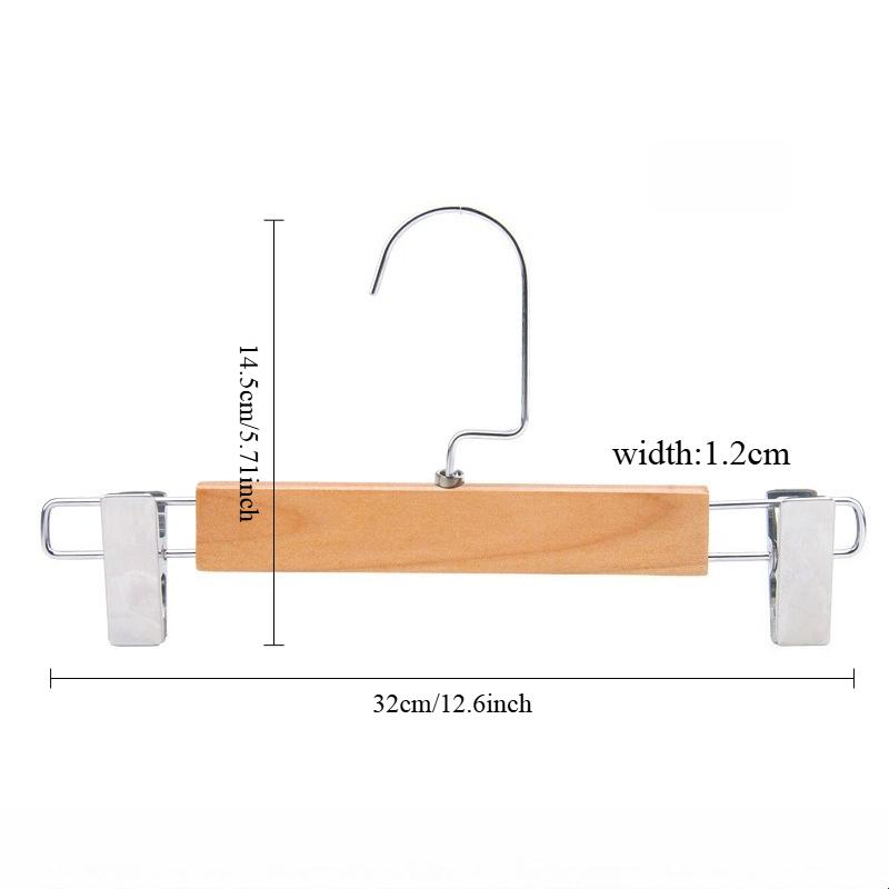 

Premium Solid Wood Non-Slip Pants Hangers | 3/5/10 Pack | Heavy Duty Wooden Trouser Hangers for Jeans & Scarves 3-pack
