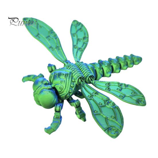 Realistic Insect Model 3D Printed Dragonfly Figurine, Articulated with Movable Joints, Stress Relief Fidget Toy for Desk Decoration Office Toys