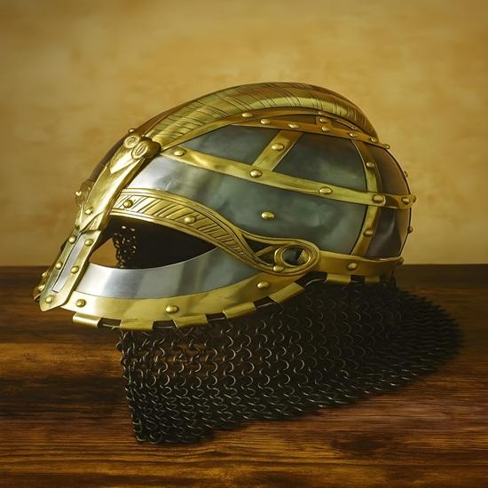Mittelalterlicher Wikingerhelm mit Kettenhemd, LARP-Rüstung, Dekorationsartikel, Geschenk für Väter und Brüder
