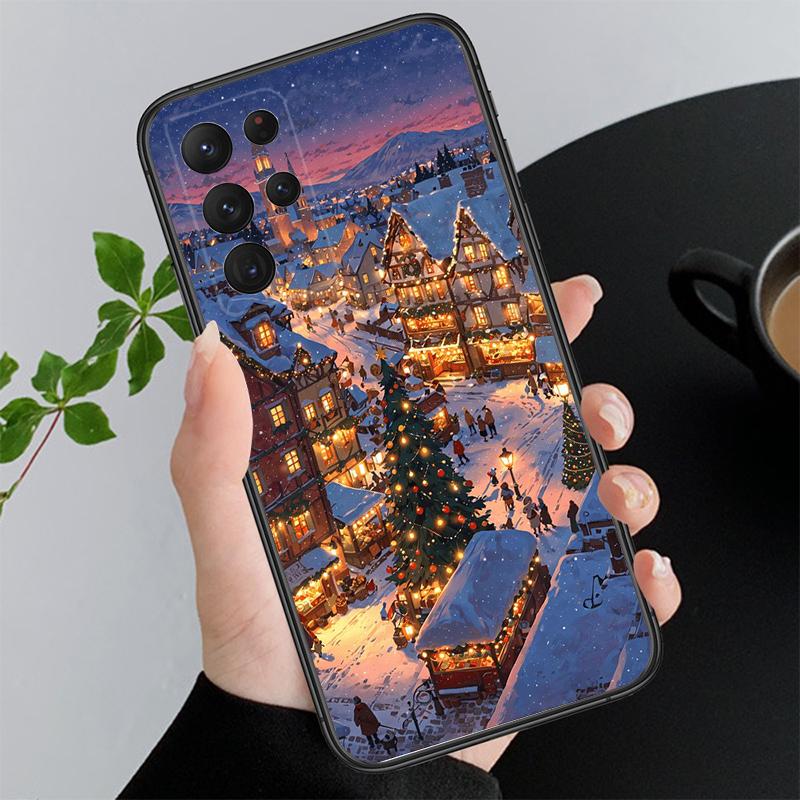Phone Case For Samsung A55 A16 A56 A36 A35 A15 A53 A54 A33 A34 A25 A05S A52 A52S A14 A24 A26 A71 Winter Christmas