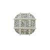 6pcs Luxury Design Gold Silver Square Metal Buttons Inlaid Pearls Suitable For Hand Sewing Clothing Pants DIY Accessories
