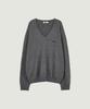 26Fw Myles Over-Fit V-Neck Knit (Melange Gray)
