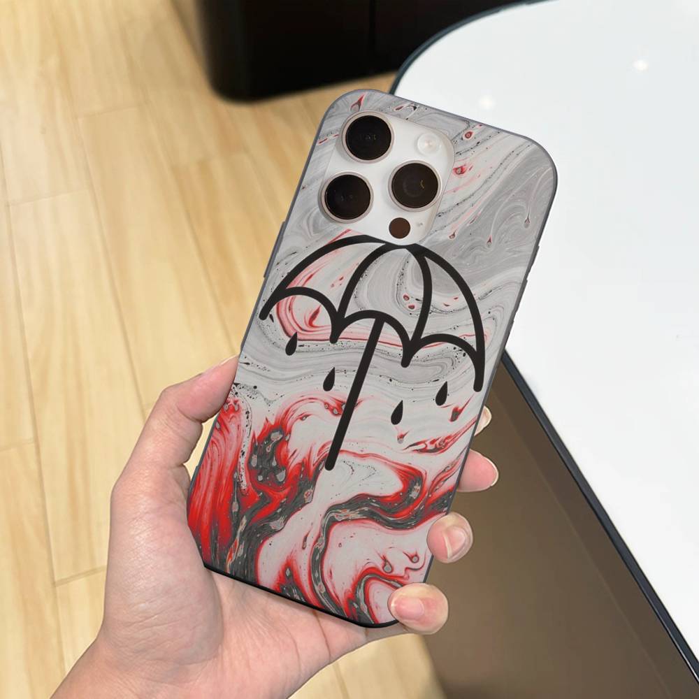 Band B-Bring Me The H-Horizon Soft Corrugated Transparent Phone Case For IPhone 17 15 16 11 12 13 14 Pro Max Plus Pro