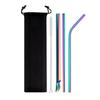 5Pcs Reusable Drinking Straw Set Wide Metal Straw Stainless Steel Straw Pearl Milkshake Bubble Tea Straw With Cleaner Brush
