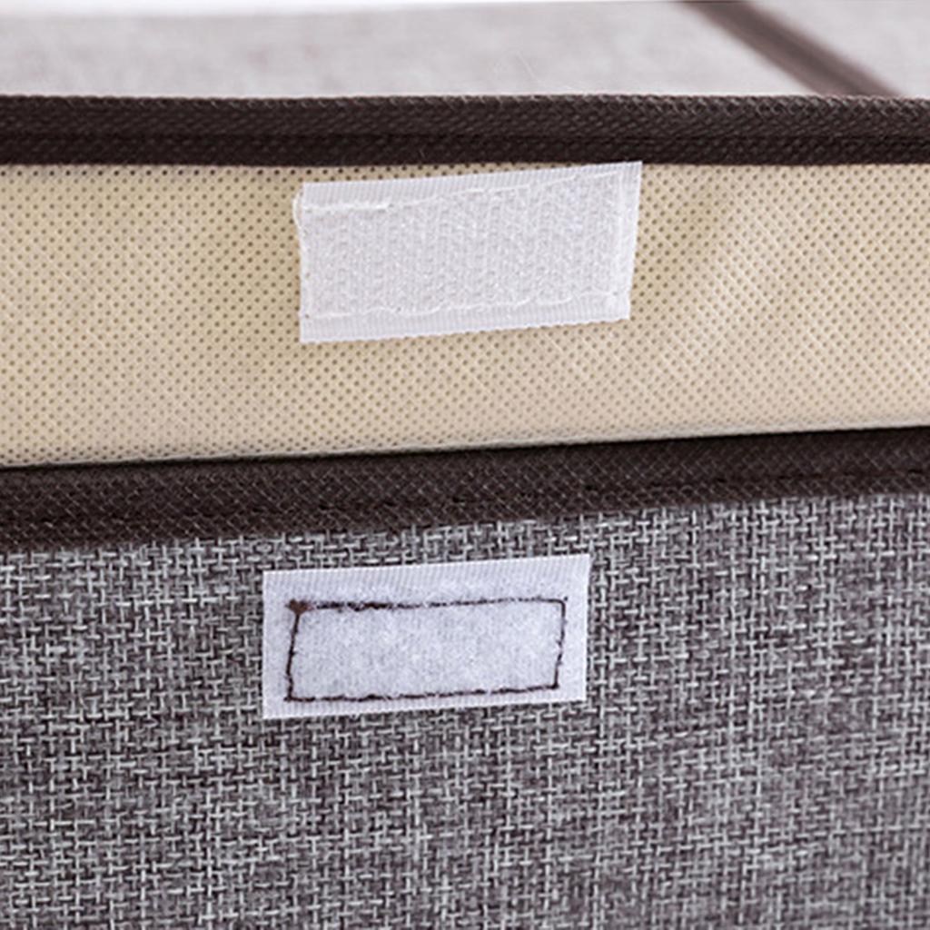 Foldable Cotton Linen Storage Box Convenient Double Lid Underwear Organizer Clothing Container for Home Organization