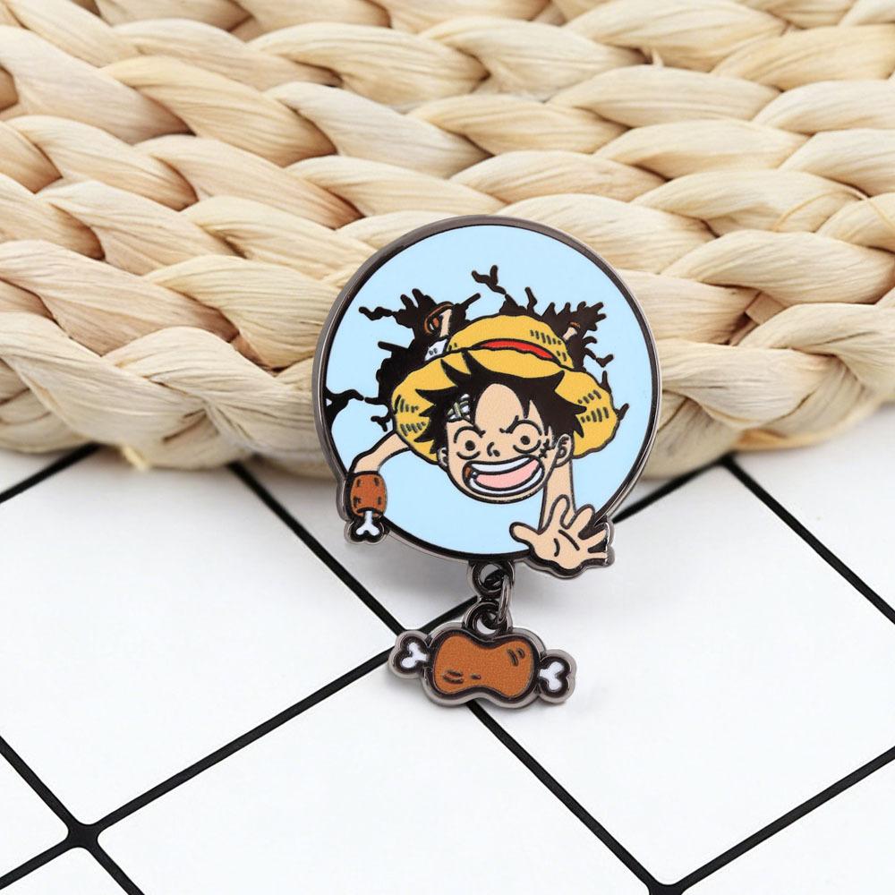 Anime One Piece Monkey D Luffy Enamel Pin Men Women's Brooches on Clothes Lapel Pins for Backpack Manga Badges Decorations