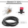 1/4 Inch Gas Fuel Line Kit, 2 Meter/6-Foot Fuel Hose with Clamps Valves & Magnetic Filters, Universal Filter Valve Gas Line Hose Kit for Motorcycle