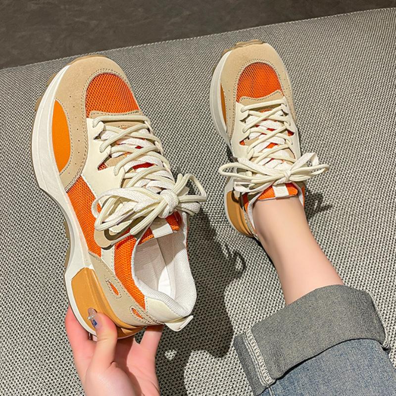 Thick Bottom Women Sneakers Elevated Increase Anti-slip Wear Resistance Fashion All-match Casual Shoes Womens Shoes Autumntime