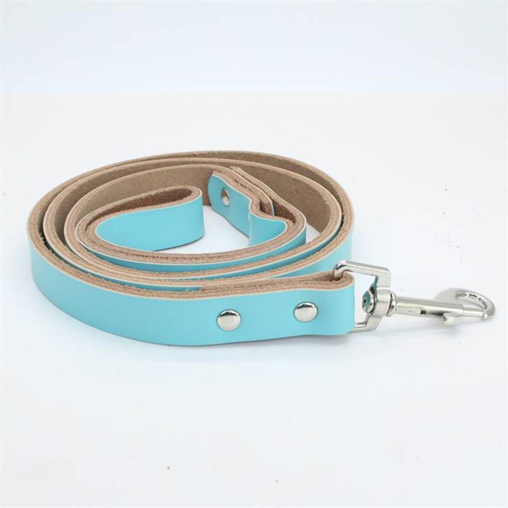 Pet Cat Puppy Dogs Leash Long Smooth PU Leather Solid Color Dog Walker