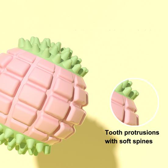 Squeaky Dog Ball Toy Spiky Textured Ball Dog Chew Toy Teeth Cleaning Toy for Dogs Outdoor Training Interactive Fetch Play
