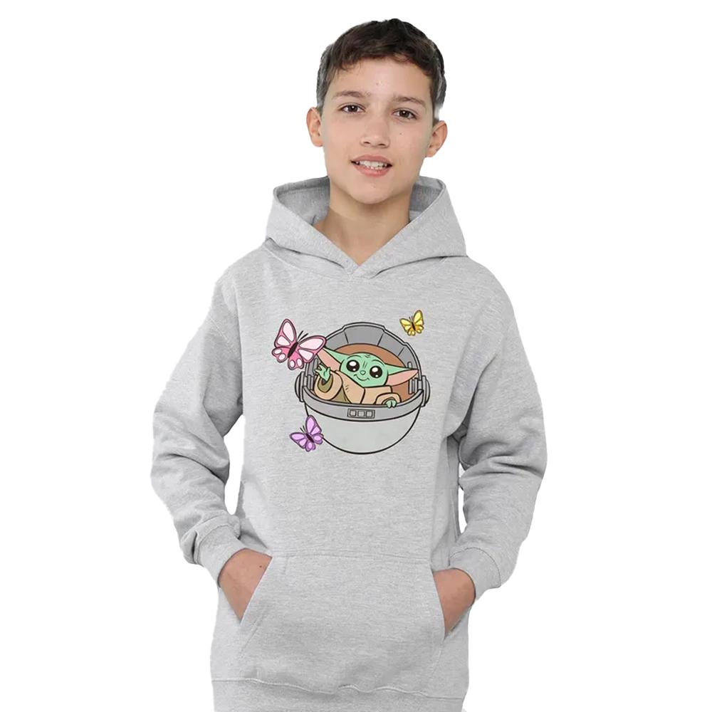 Star Wars The Mandalorian Childrens/Kids Grogu Butterflies Hoodie