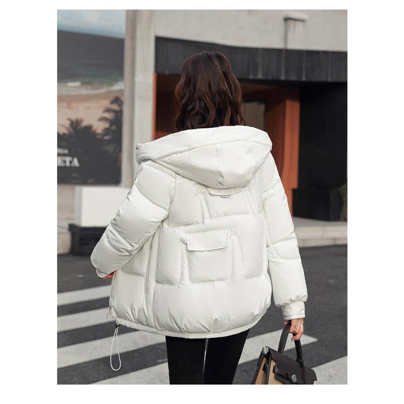 Bread Clothes Women's Short Autumn and Winter New Hooded Loose Thickened Warm Girlfriend Casual Jacket Cotton-padded Clothes