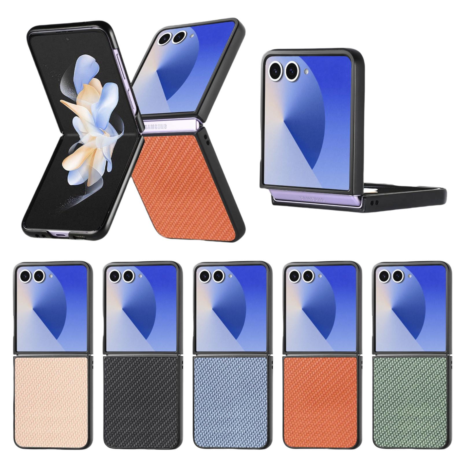 

Тонкий складной чехол из углеродного волокна для Samsung Z Flip 7 5G Flip7 Flip6 Flip 6 5 4 3 2 1 Flip4 Flip5 Flip3 Flip2 Galaxy Z Flip6 чёрный