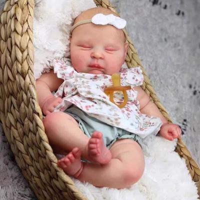 50cm Handmade Painted Hair Peaches Reborn Doll Real Looking Soft Touch Cloth/Full Silicone Body Bebe Newborn Dolls for Girls and Boy Kid Birthday Gift