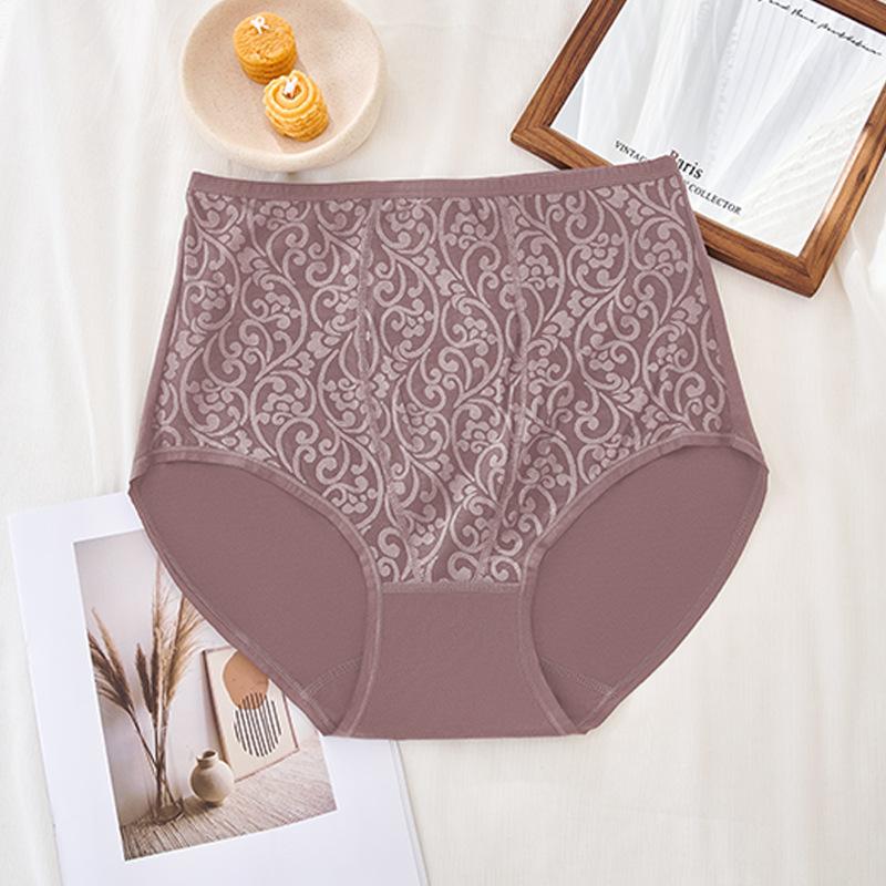 plus size pure cotton women's underwear, high waist and fat women's underwear, pure cotton mother briefs.