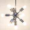 Midcentury Space Age Zehnarmiger Verchromter Kronleuchter Sputnik Kronleuchter Vintage Kunst Stilvolle Pendelleuchte