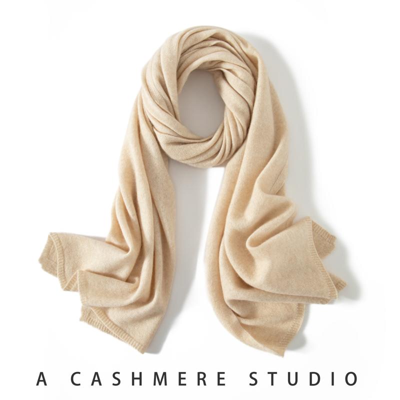 MERRILAMB High Quality Unisex 100% Cashmere Scarf Winter Fashion Plain Solid Warm Cashmere Shawl Wrap Long Scarves for Women Men