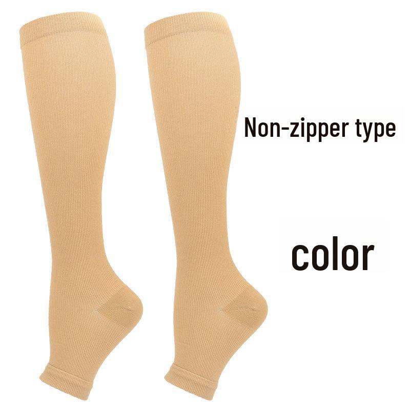 Zippered Sports Compression Socks - Elastic, Cross-Border Design